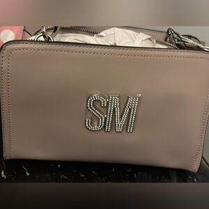 Nwt Steve Madden Tan Crossbody Bag with Silver Chain